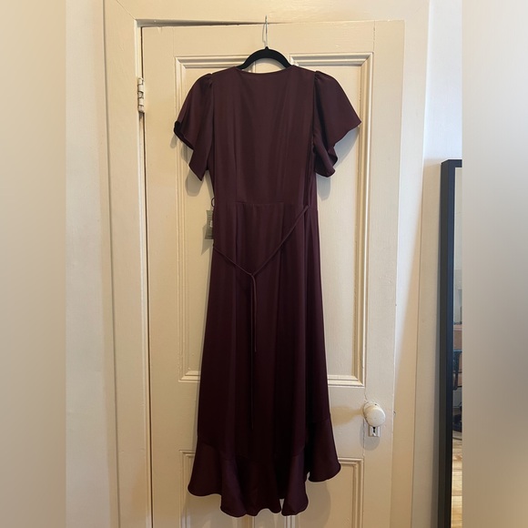 NWT Burgundy Midi Wedding Guest Dress - XXS - Picture 4 of 5